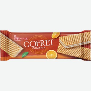 Вафли DORNA с начинкой со вкусом апельсина, 160г