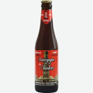 Напиток пивной темный BOURGOGNE DES FLANDRЕS фильтрованный пастеризованный, 5%, 0.33л