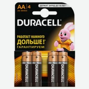 Батарейки Duracell АА MN1500 К4 4шт.