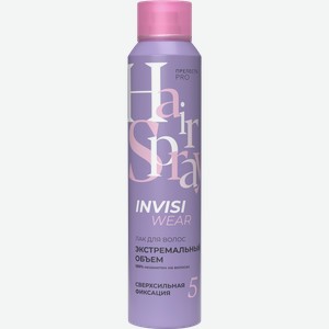 Лак для волос ПРЕЛЕСТЬ PROFESSIONAL Invisiwear Экстремальный объем, сверхсильная фиксация, 300мл