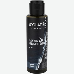 Гель-шампунь Ecolatier 2в1 грейпфрут и вербена мужской, 100мл