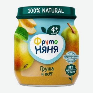 Грушевое пюре с 4 месяцев Фрутоняня 100г 100 г