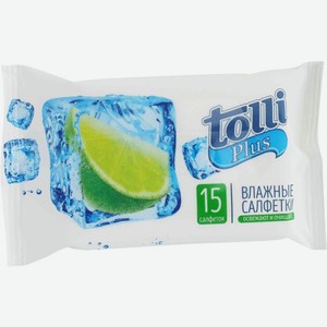 Салфетки Tolli Plus влажные очищающие 15шт