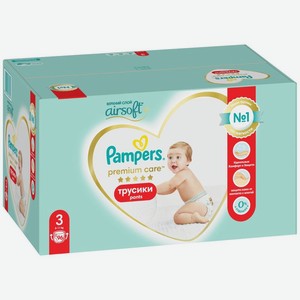 Подгузники-трусики Pampers Premium Care Pants 6-11кг, 96шт., 96 шт