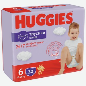 Трусики-подгузники Huggies размер 6 15-25 кг 32 шт.