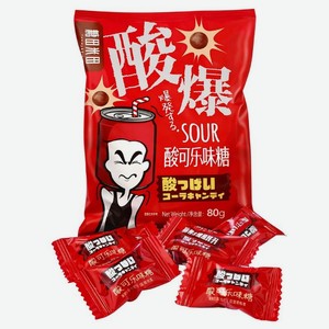 Конфеты карамельные Tommy&Tim кислые со вкусом колы, 80г, 80 г