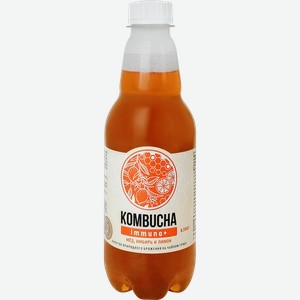 Напиток ABSOLUTE NATURE Kombucha-Immuno+ Имбирь, мед, лимон, 0.35л