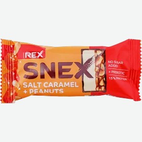 Батончик глазир. SNEX сол. карамель без сахара 15% протеина, 50 г