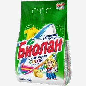 Стиральный порошок Биолан Супер Эконом Color Автомат 1,5 кг