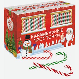 Карамельные Тросточки Со Вкусом Яблока, Клубники, 15 Г