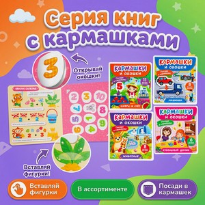 Книжки с кармашками в асс. РОСМЭН