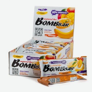 Батончик протеиновый Bombbar Пудинг Манго-банан 60г 60 г