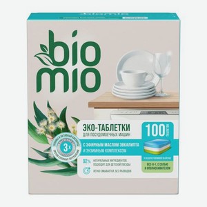 Таблетки для Посудомоечных машин Biomio Bio-Total с эфирным маслом эвкалипта 100шт 1.6 кг
