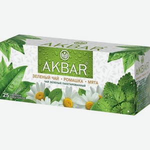 Чай зеленый Akbar Ромашка Мята 25пак 50г 50 г