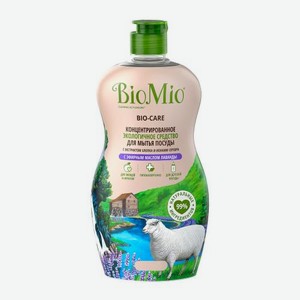 Средство для мытья посуды Biomio с эфирным маслом лаванды с экстрактом хлопка и ионами серебра 450мл 510 г