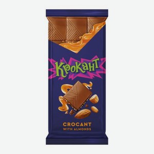 Молочный шоколад с миндалем и соленой карамелью Крокант 90г 90 г