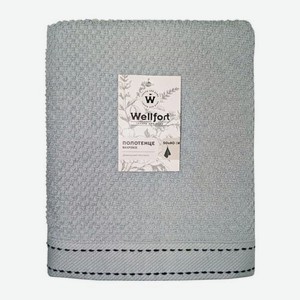 Махровое полотенце со строчкой 50*80см жаккард Wellfort 170 г
