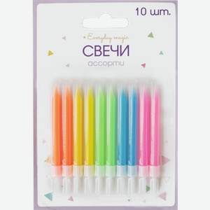 Свечи для торта Party 6.5см 10шт 19 г