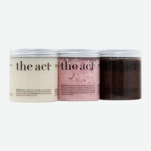 Подарочный набор скрабов для тела The Act Кокос + Шоколад + Грейпфрут 3шт*300г в ассортименте 900 г