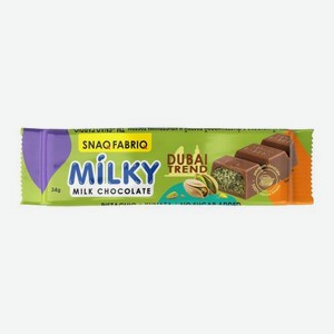 Молочный шоколад с фисташковой пастой и хрустящим тесто Snaq Fabriq 34г 34 г