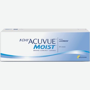 ACUVUE Однодневные контактные линзы 1-DAY ACUVUE MOIST with LACREON, -3.25 / 8.5 / 14,2 / 30 шт.