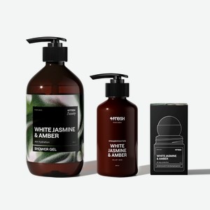 4FRESH BEAUTY Подарочный набор парфюмированной косметики для тела Белый жасмин и амбра, 1 шт.