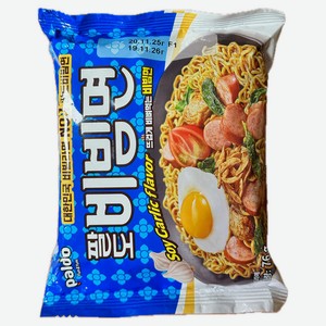 Лапша быстрого приготовления Paldo Пибим мен Тыбим со вкусом соевого соуса с чесноком Вьетнам, 76 г