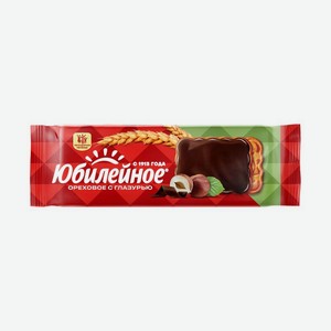 Печенье Юбилейное витаминизированное ореховое с глазурью 116г, 116 г