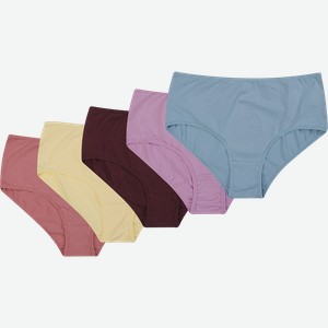 Набор женских трусов ATTO слипы с высокой посадкой, разноцветные, Арт. AW25201-20, 5шт