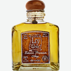 Текила LEY925 Anejo спиртной напиток премиум 38%, п/у, 0.75л