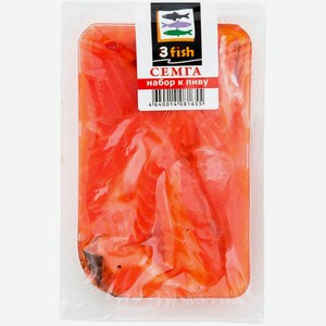 Сёмга слабосолёная 3 Fish Набор к пиву 130 г