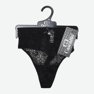 Женские трусы стринги бесшовные черные кружевные р.s-xl Vilena в ассортименте 20 г