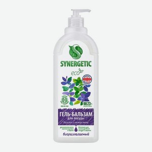 Гель-бальзам для мытья посуды Synergetic Базилик-мята 1л 1.02 кг