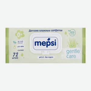 Влажные салфетки Mepsi детские алое вера 72шт 340 г