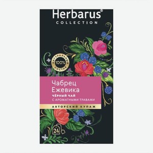 Черный чай с ароматом чабреца и ежевики Herbarus 24пак 48 г