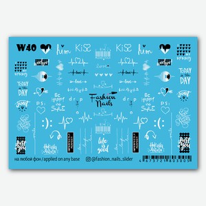 FASHION NAILS Слайдер дизайн для ногтей  Life is Good , 1 шт.