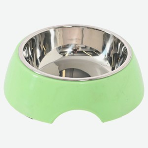 Миска для кошек зеленая, 14х13х4 см