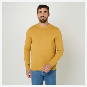 Пуловер мужской InExtenso круглый ворот желтый, р. S-XXL