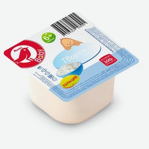Творог АШАН Красная птица Baby с 6 мес 5% БЗМЖ, 100 г