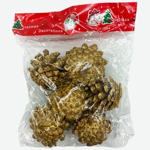 Набор елочных украшений Шишки на ель арт.HEL6 6шт