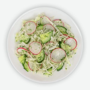 Салат АШАН из капусты огурцов и редиса, вес цена за 100 г