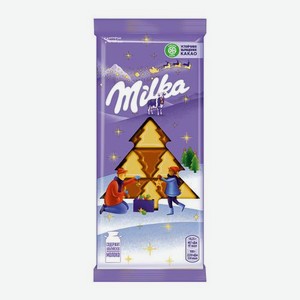 Шоколад молочный с белым Елочка Milka 73г 73 г