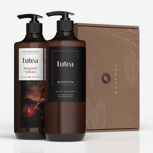 KIPNI Подарочный набор Lutea парфюмированный гель для душа + восстанавливающий шампунь, 1 шт.
