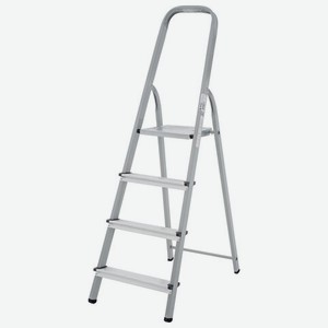Стремянка сталь/алюмин 4 ступени, высота площадки 0,81м, до 150кг, вес 5,2кг, НОВАЯ ВЫСОТА, 1130104