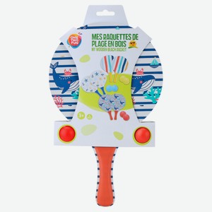 Набор для пляжного тенниса ONE TWO FUN деревянный, в ассортименте