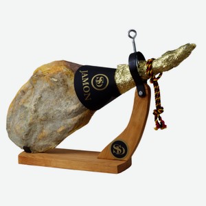 Вяленое мясо Хамон сыровяленый «Сытный Дом» Jamon свиной окорок на кости нарезка, вес цена за 100 г