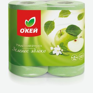 Туалетная бумага WHITECLOUD 2сл 4рул Зеленое яблоко (Окей)