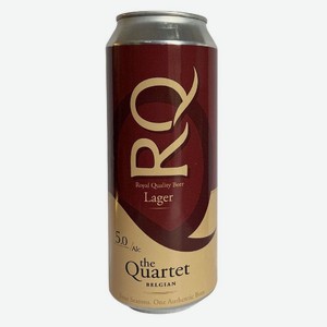 Пиво Quartet Royal Quality Beer Lager светлое фильтрованное 5%, 500мл, 500 мл