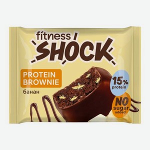 Пирожное протеиновое Fitness Shock Брауни банановый глазированное 50г 50 г
