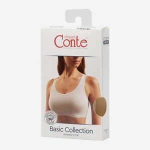 Короткий топ женский на широких лямках белый р.xs-xl Conte в ассортименте 45 г